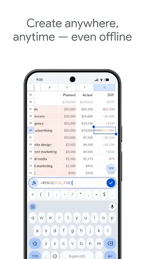 Google Sheets screenshot 2